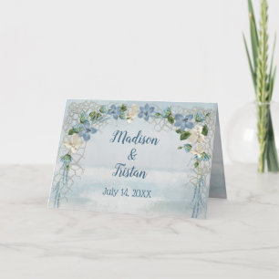 Wedding Flower Arch on Ocean Watercolor Card