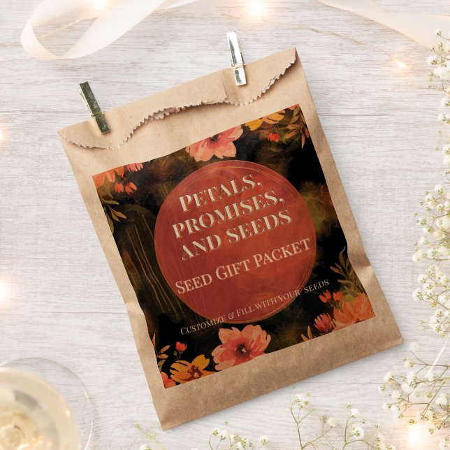 Wedding Flower Seed Packet Gift Bags (Clipped)