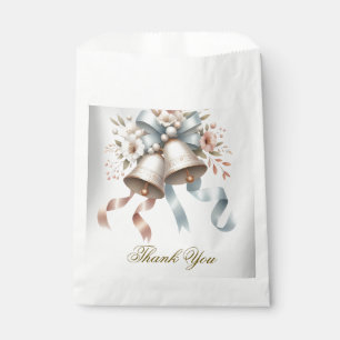 Wedding Flowers Bells Pink Blue Ribbons Beautiful Favour Bag