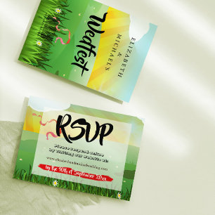 Wedding Flowers Festival Fields Wedding RSVP Save The Date