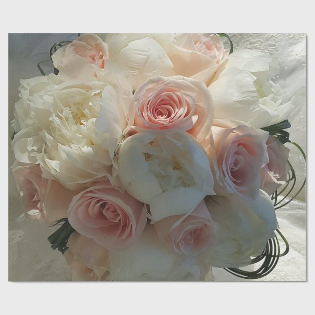 Wedding Flowers Gift Wrapping Paper (Flat)