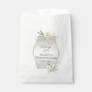 Wedding Flowers Pale Yellow Blush Watercolor Roses Favour Bag