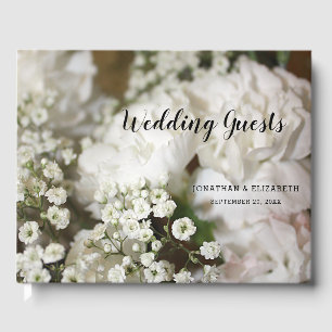 Wedding Flowers Photo Baby's Breath Wedding Guest Book