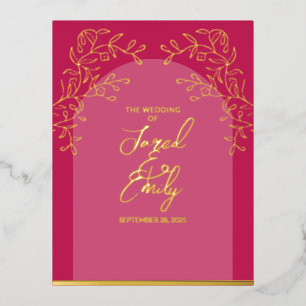 Wedding Foil Invitation Postcard