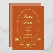 Wedding Foil Save the Date Invitation