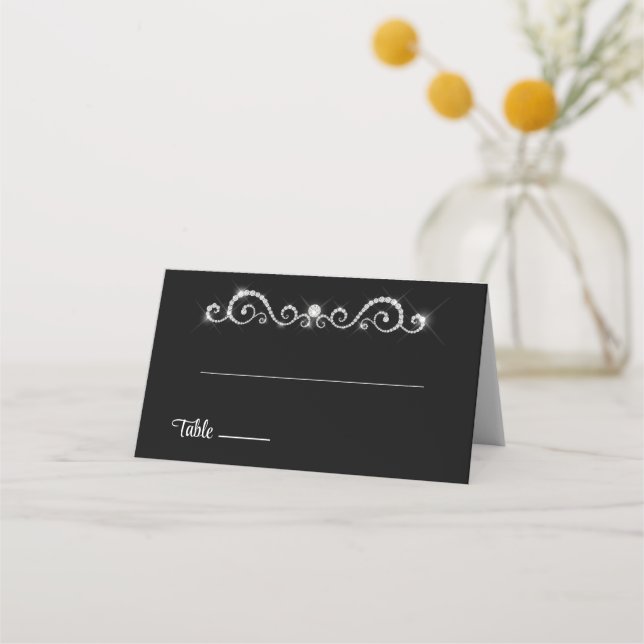 Wedding Folded Name Place Card (Front)