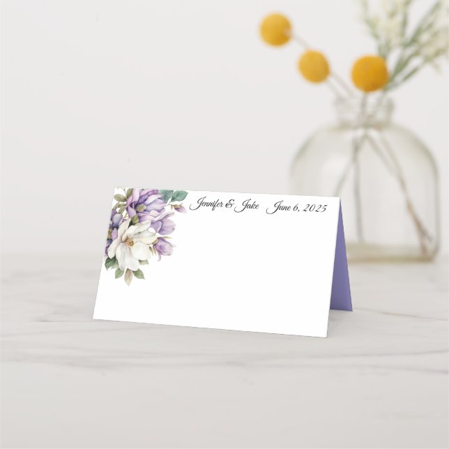 Wedding Folded Name Place Card (Front)