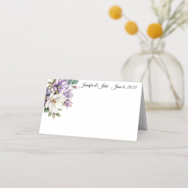 Wedding Folded Name Place Card (Front)