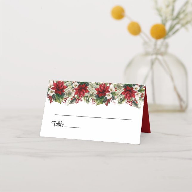 Wedding Folded Name Place Card (Front)