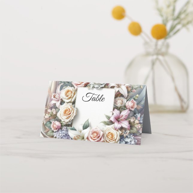 Wedding Folded Place Card (Front)