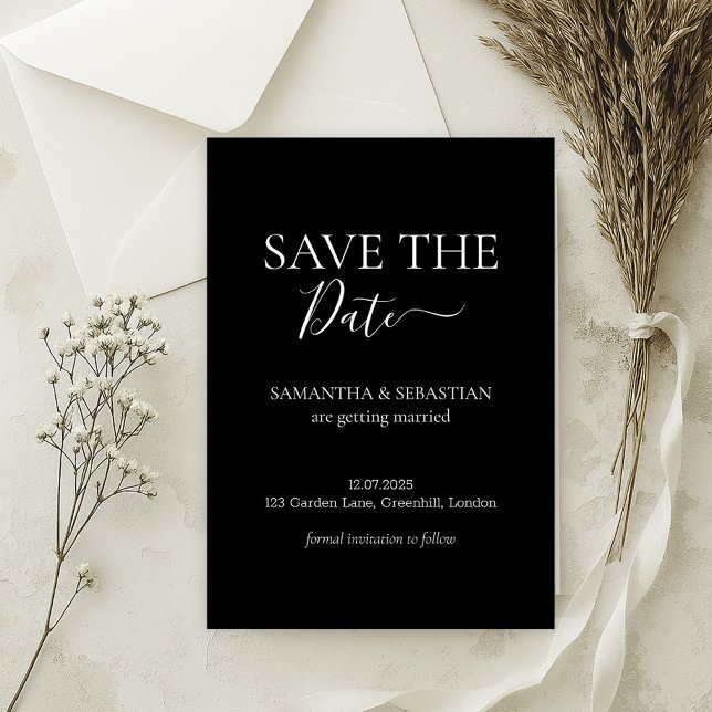 Wedding Formal Save the Date Black (Creator Uploaded)