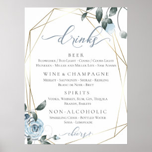 Wedding Full Bar Menu Sign