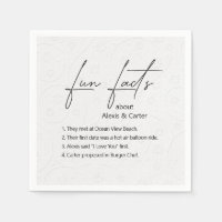 Wedding Fun Facts On Embossed Floral Design