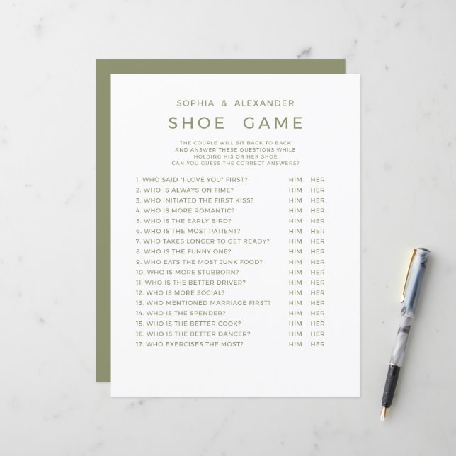  Wedding Games  (Front/Back In Situ)