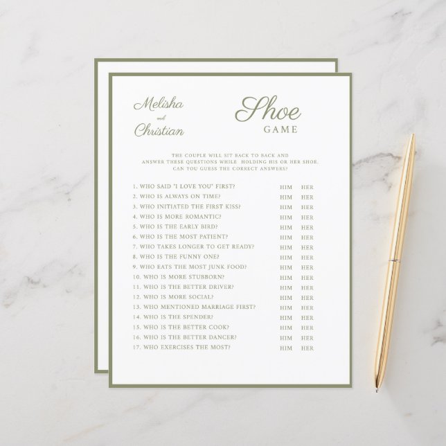 Wedding Games  (Front/Back In Situ)