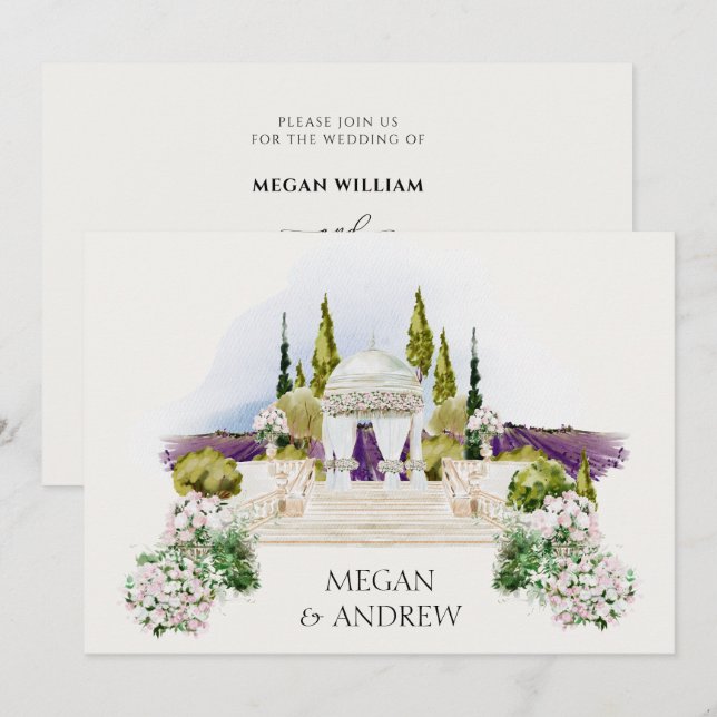 Wedding garden decoration Invitation (Front/Back)