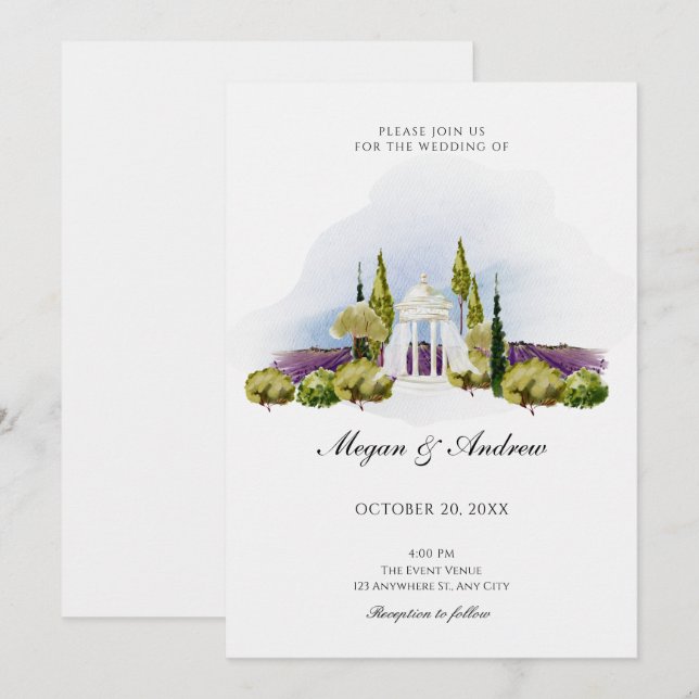 Wedding garden decoration Invitation (Front/Back)