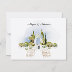 Wedding garden decoration Invitation Postcard