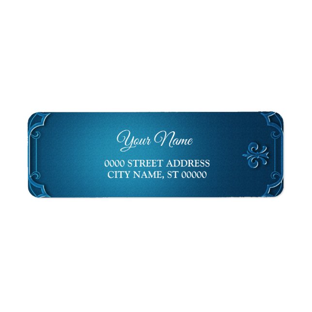 Wedding Geometric Teal Turquoise Return Address Label (Front)