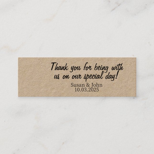 Wedding Gift Bag Tag (Front)