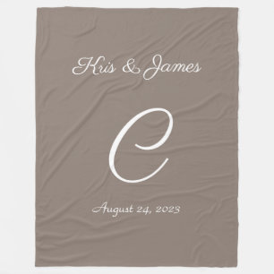 Wedding gift blanket monogrammed