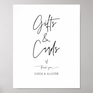 Wedding Gift Card Sign Table Reception Poster