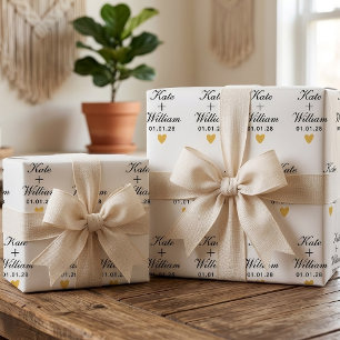 Wedding Gift Custom Elegant Script Bridal Shower Wrapping Paper