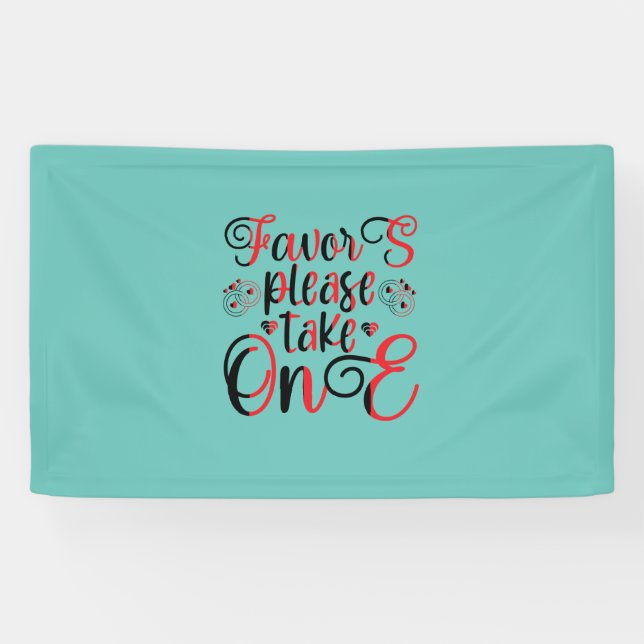 Wedding Gift Favour Please Take One Banner (Horizontal)