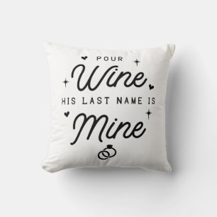 Wedding Gift MRS Bride Just Married Love Quote Cushion
