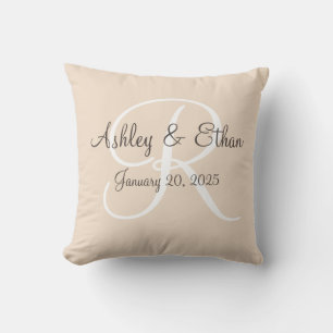 Wedding gift pillow monogrammed