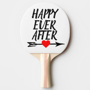 WEDDING GIFT PING PONG PADDLE, HAPPY EVER AFTER PING PONG PADDLE