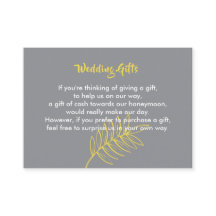 Wedding Gift Request Honeymoon Money Personalised