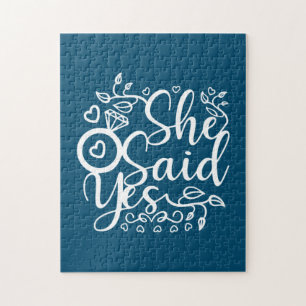 Wedding Gift She Say Yes Jigsaw Puzzle