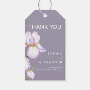 Wedding Gift Tags "Delicate irises"