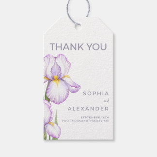 Wedding Gift Tags "Delicate irises"