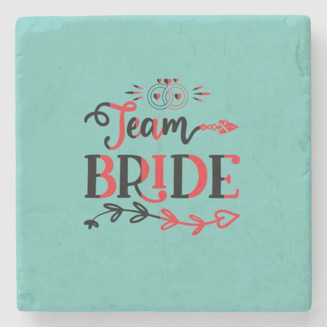Wedding Gift Team Bride Stone Coaster (Front)