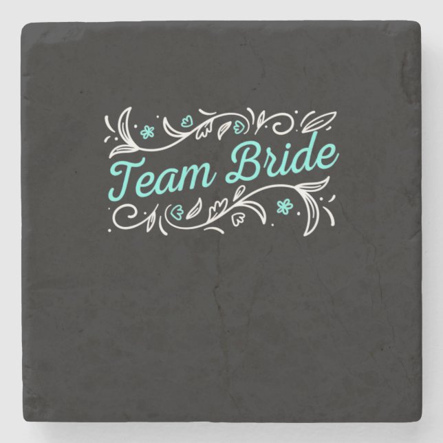 Wedding Gift | Team Bride Stone Coaster (Front)