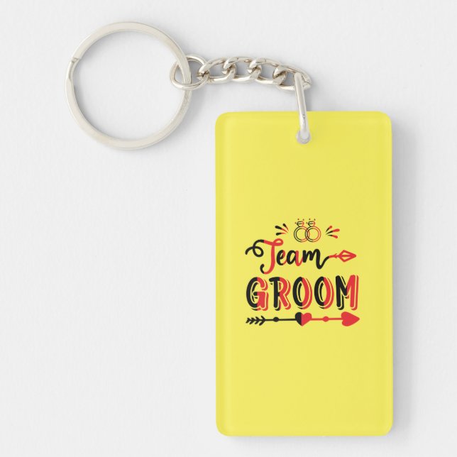 Wedding Gift Team Groom Key Ring (Front)