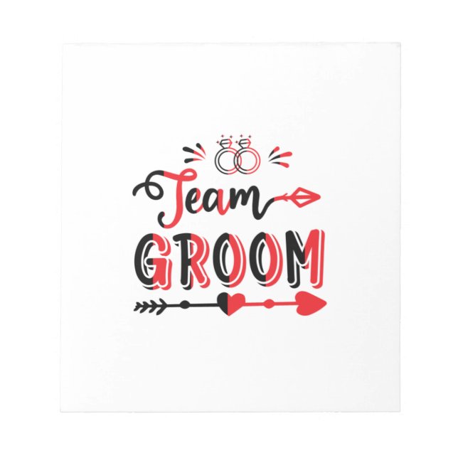 Wedding Gift Team Groom Notepad (Front)