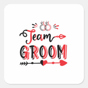 Wedding Gift Team Groom Square Sticker