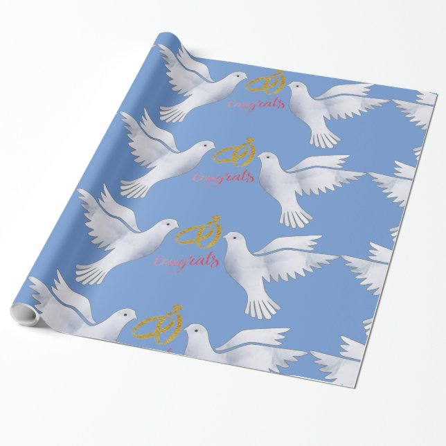 Wedding Gift Wrapping Paper (Unrolled)