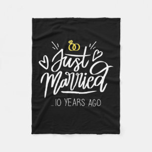 Wedding Gifts   10th Wedding Anniversary Fleece Blanket