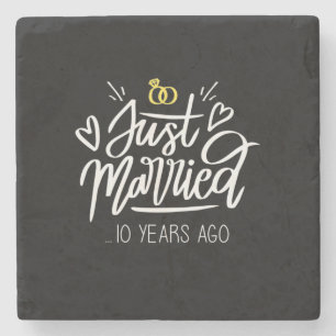 Wedding Gifts   10th Wedding Anniversary Stone Coaster