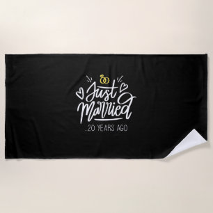 Wedding Gifts 20th Wedding Anniversary Beach Towel