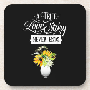 Wedding Gifts   A True Love Story Never Ends Coaster