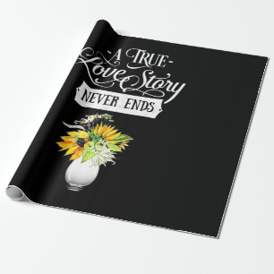Wedding Gifts   A True Love Story Never Ends Wrapping Paper