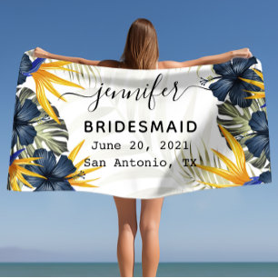 Wedding Gifts Bachelorette Party Gift, Wedding Bea Beach Towel