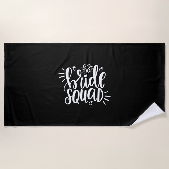 Wedding Gifts | Bride Squad Beach Towel (Front)