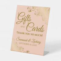 Wedding Gifts & Cards Thank You Coral Peach & Gold