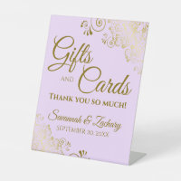 Wedding Gifts & Cards Thank You Lilac Purple Gold